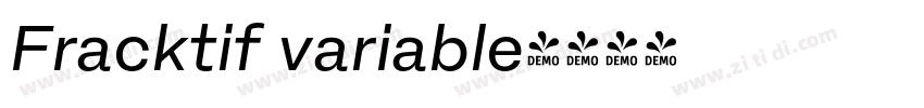 Fracktif variable字体转换
